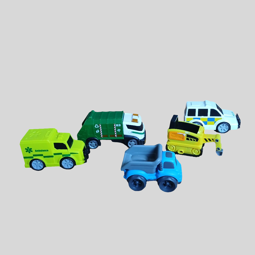 Selection of 5 Plastic Vehicles