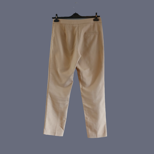 Mango Basics Tan Beige Trousers Size 8