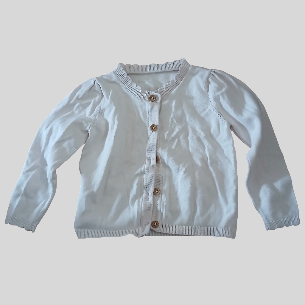 George White Cardigan Age 2-3