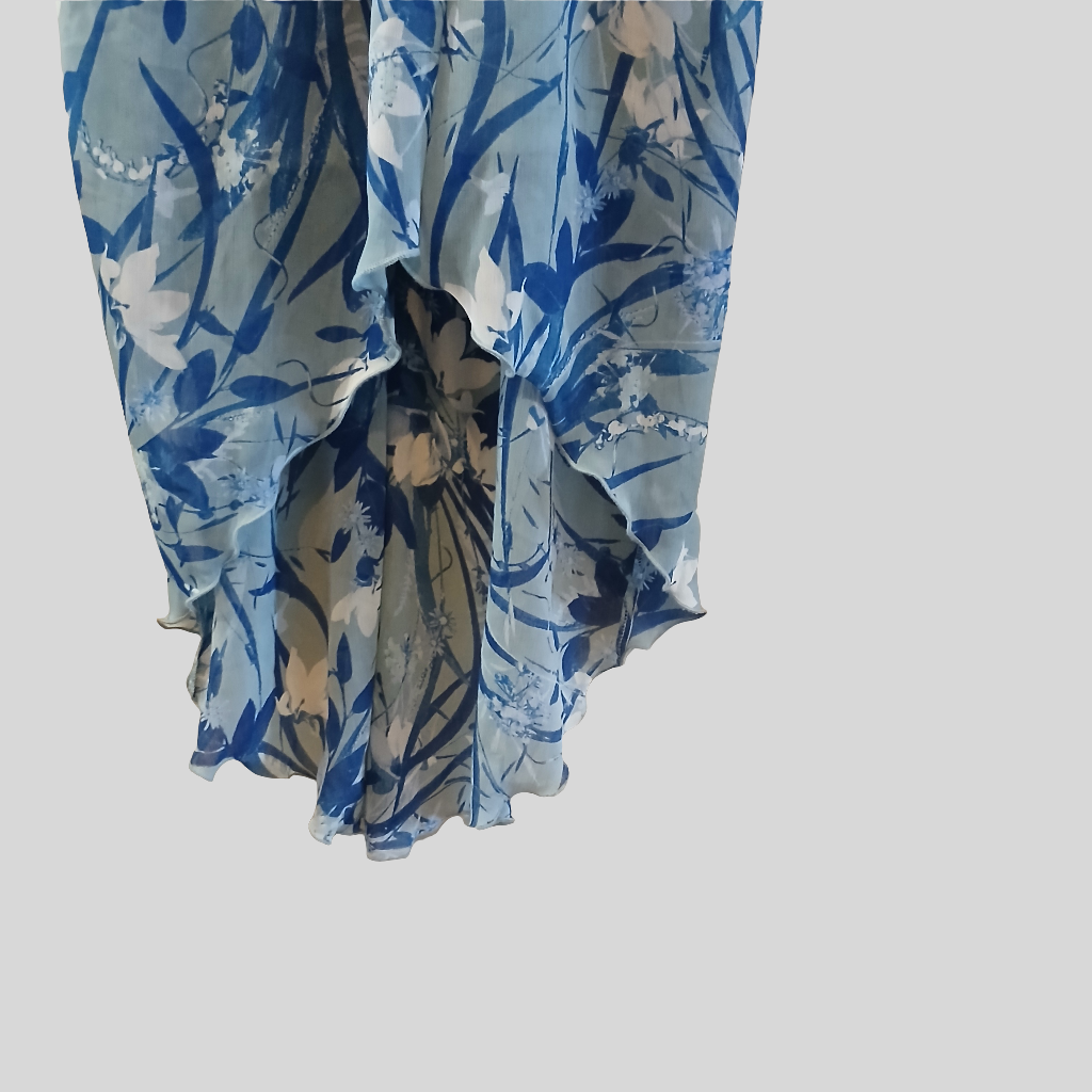 Kate and Lily Blue Floral Summer Dress Size 12