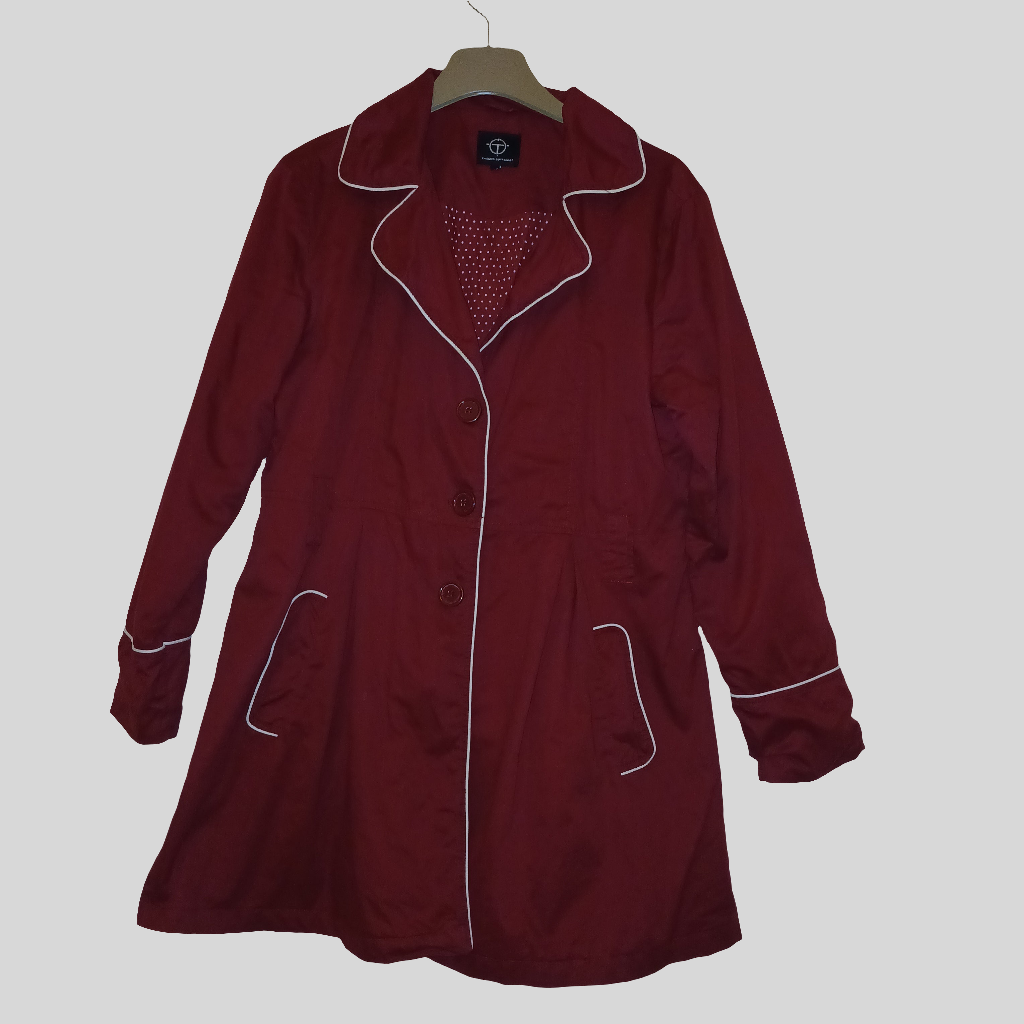 Things Contempo Red Coat Approx Size L