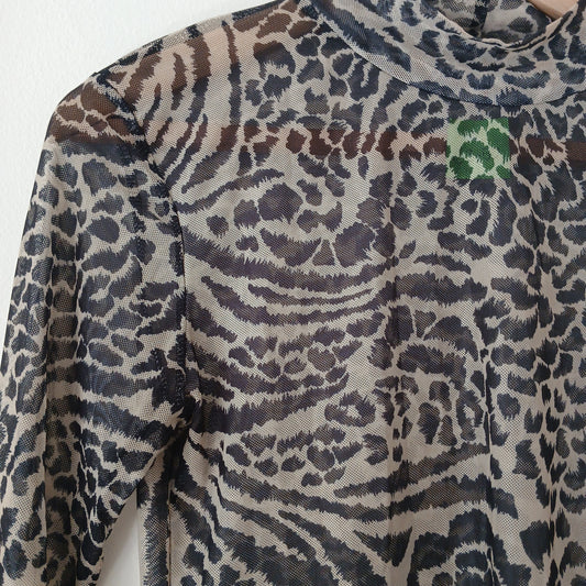 Ayanapa Animal Print Top Size Small
