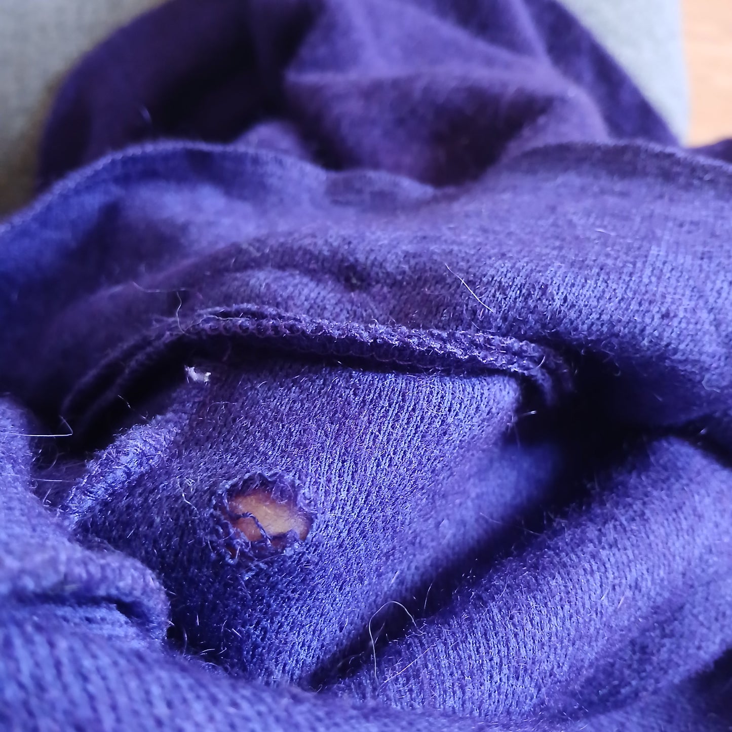 Isabel De Pedro Purple Mohair Mix Waterfall Wrap Cardigan With Hood Size 12