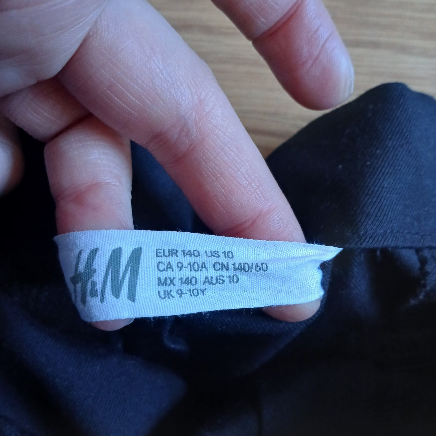 H&M Black School-Style Skirt Age 9-10