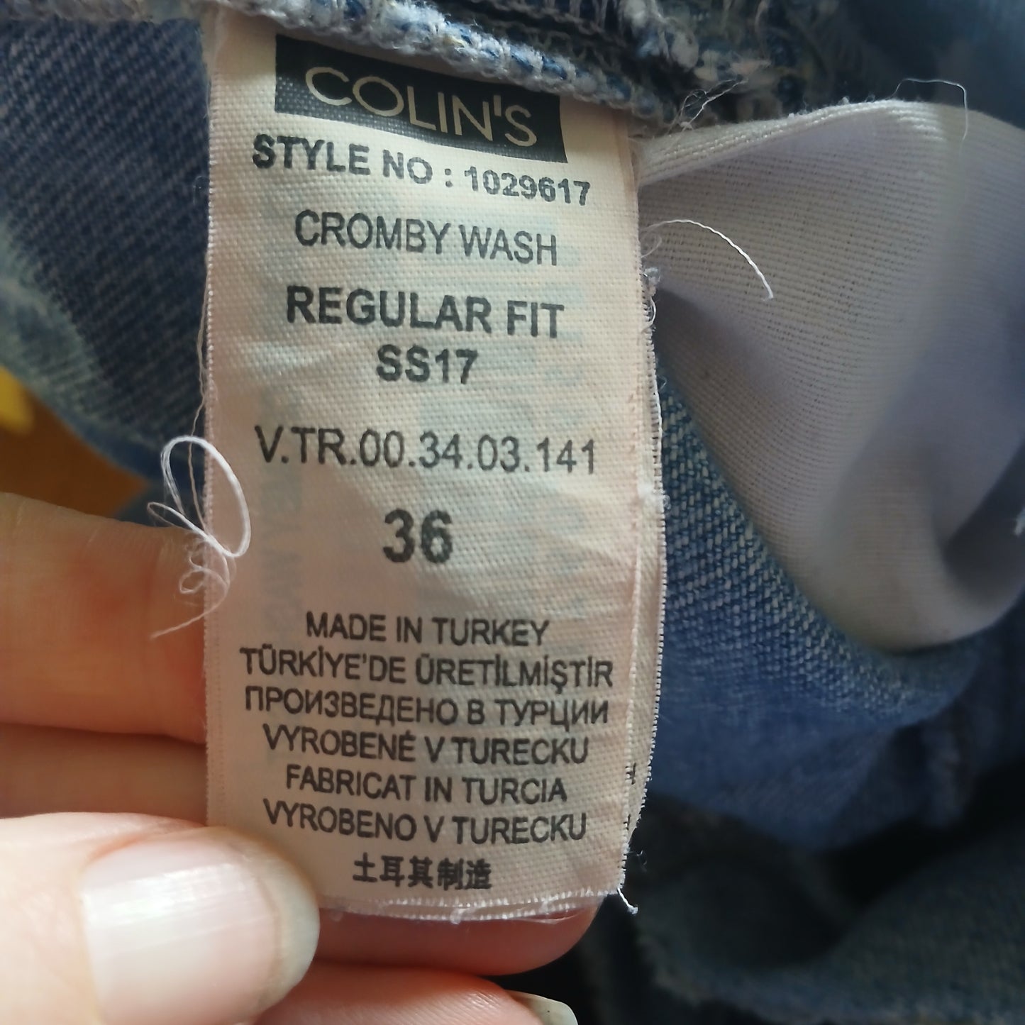 Colin's Blue Denim Dungaree Shorts Overalls Size 8