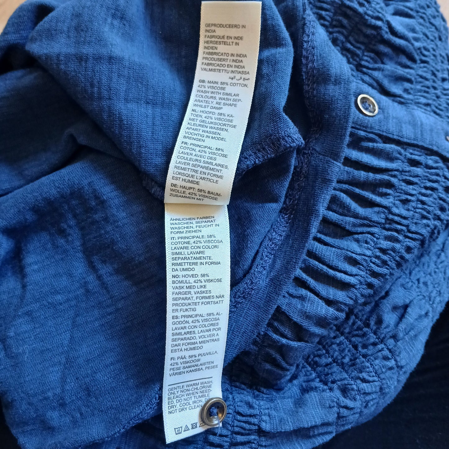 Fat Face Blue Tunic Top Size 6