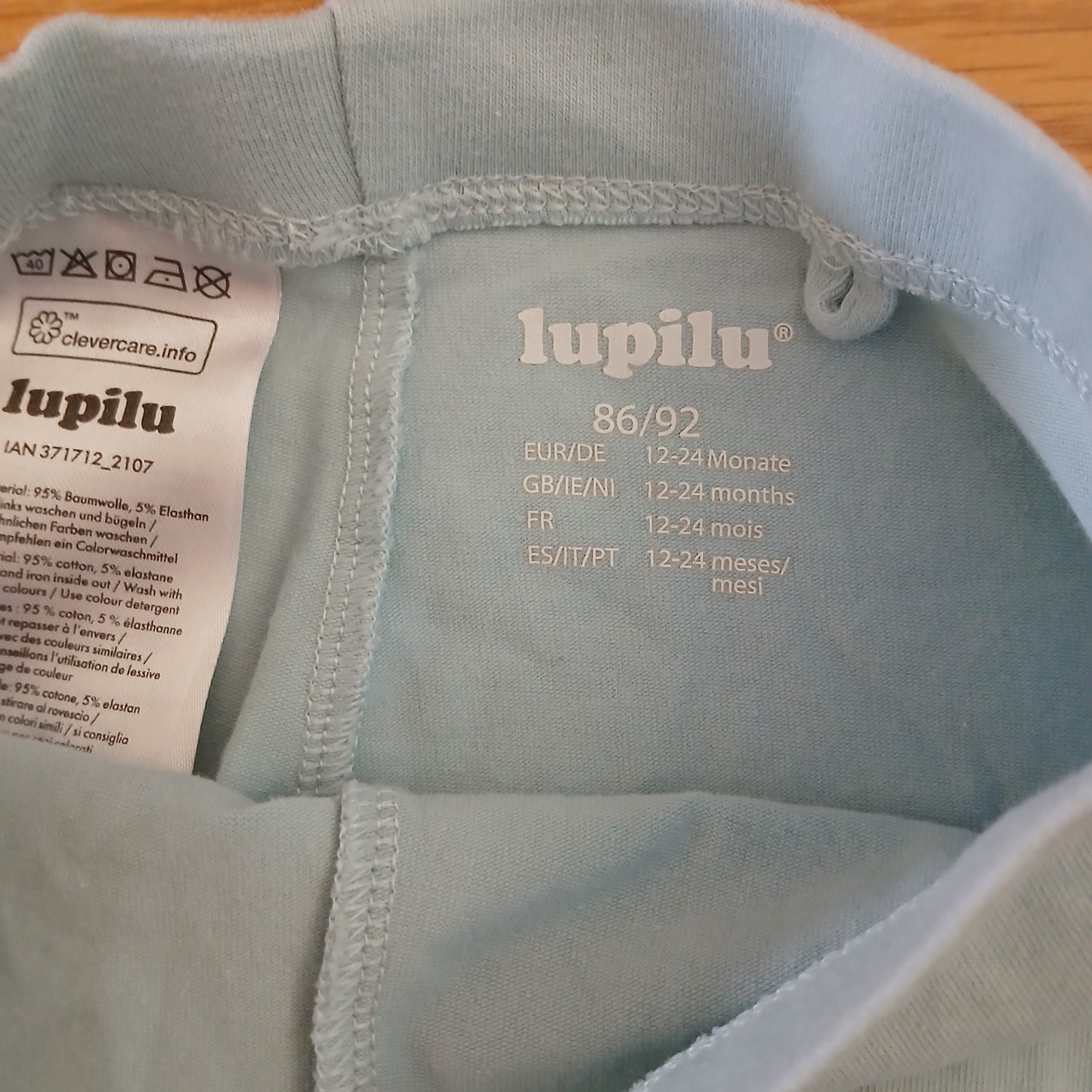 Lupilu Blue Starfish Shorts Age 12-24 months