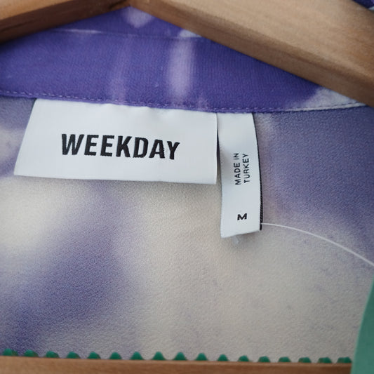 Weekday Purple Sheer Shirt Size M