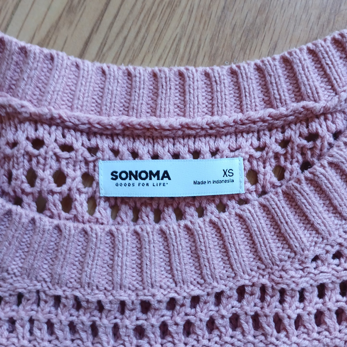 Sonoma - Goods For Life - Pink Crochet Top Size XS