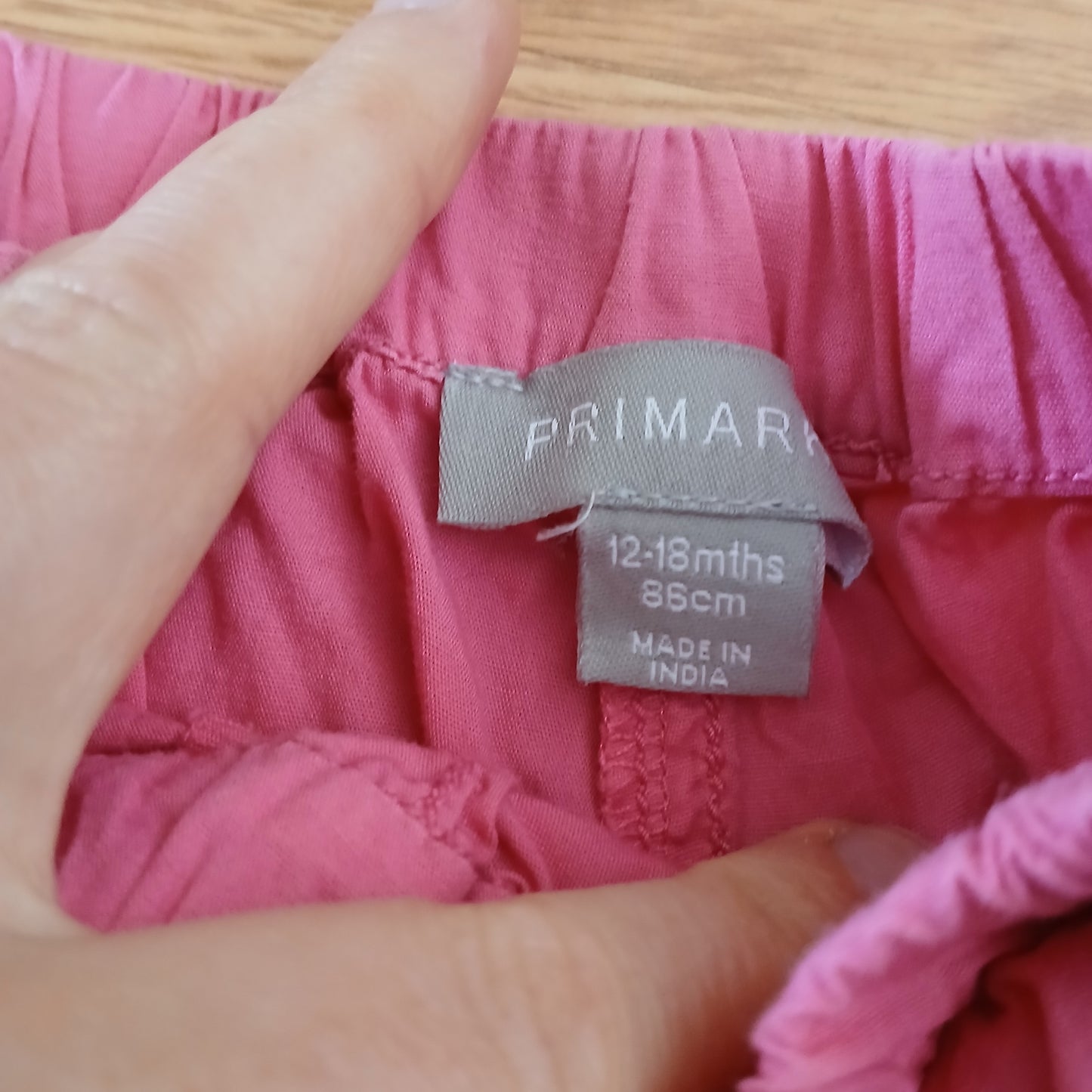 Primark/Penneys Pink Shorts Age 12-18 months