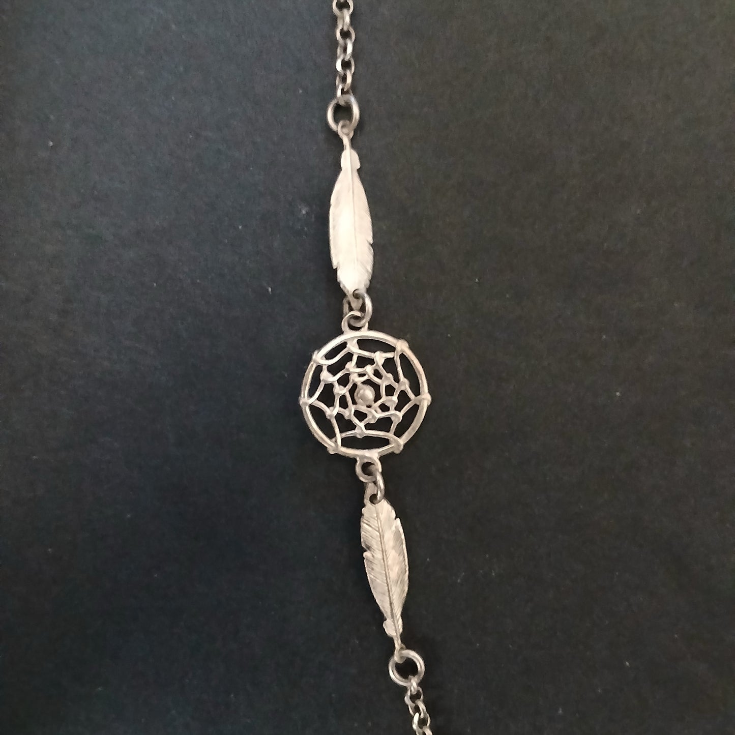 925 Silver Dream Catcher Feather Bracelet