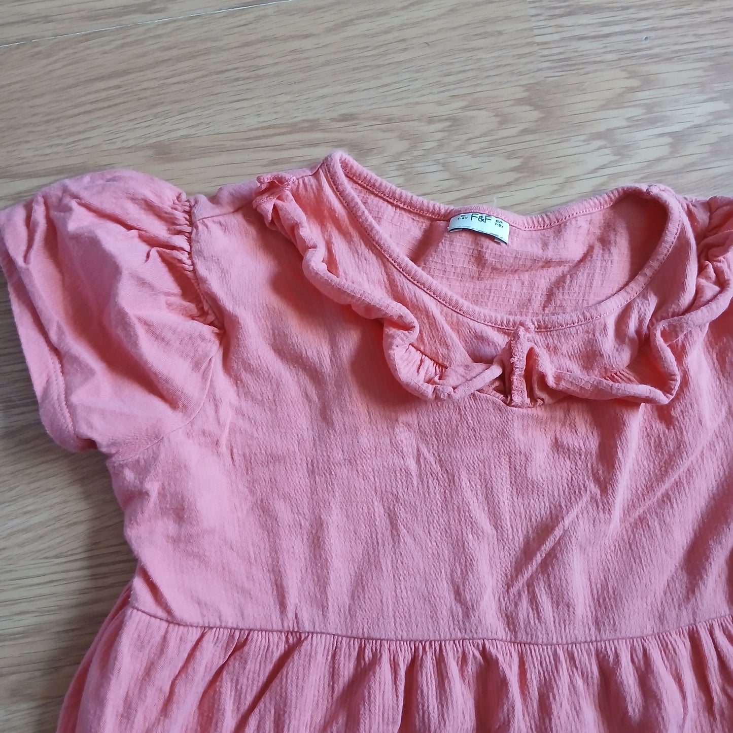 F&F Salmon Pink Dress Age 7-8