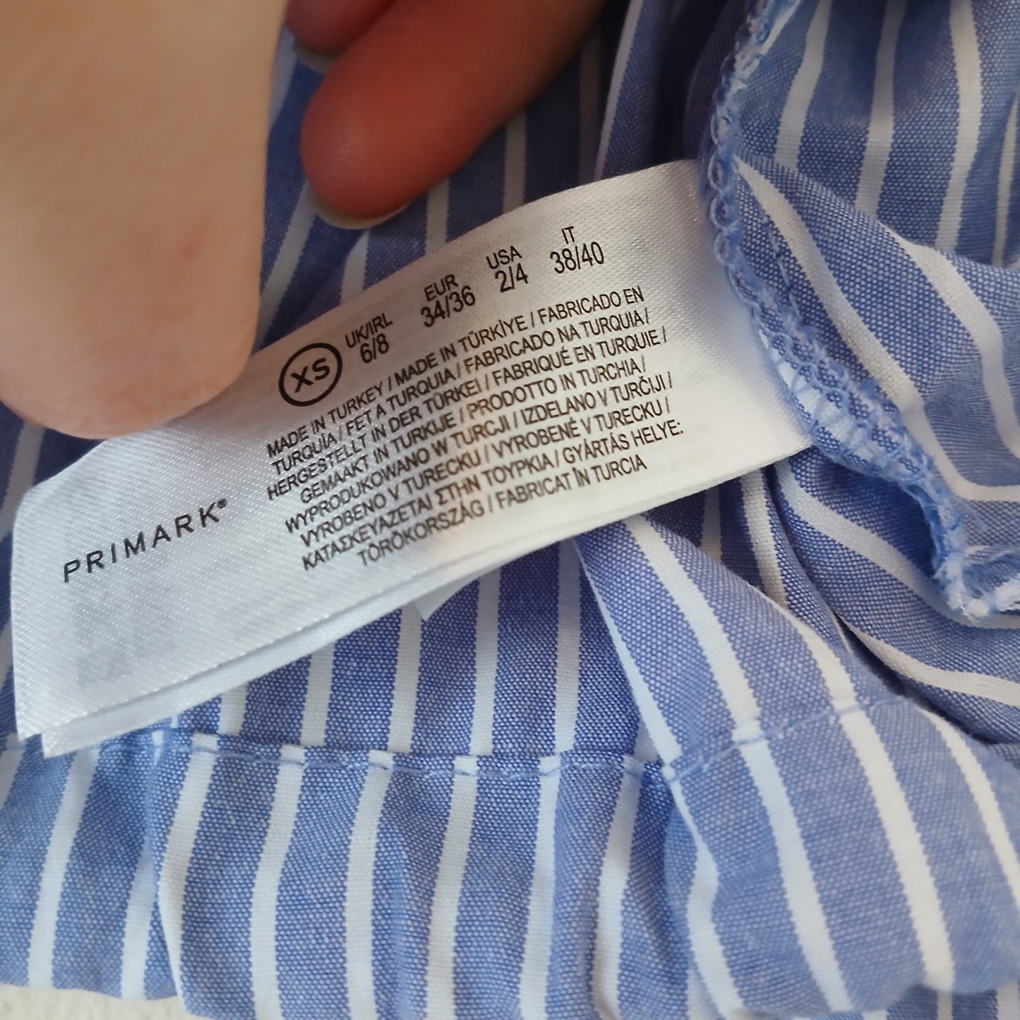 Primark Penneys Blue Cropped Shirt Size 6/8