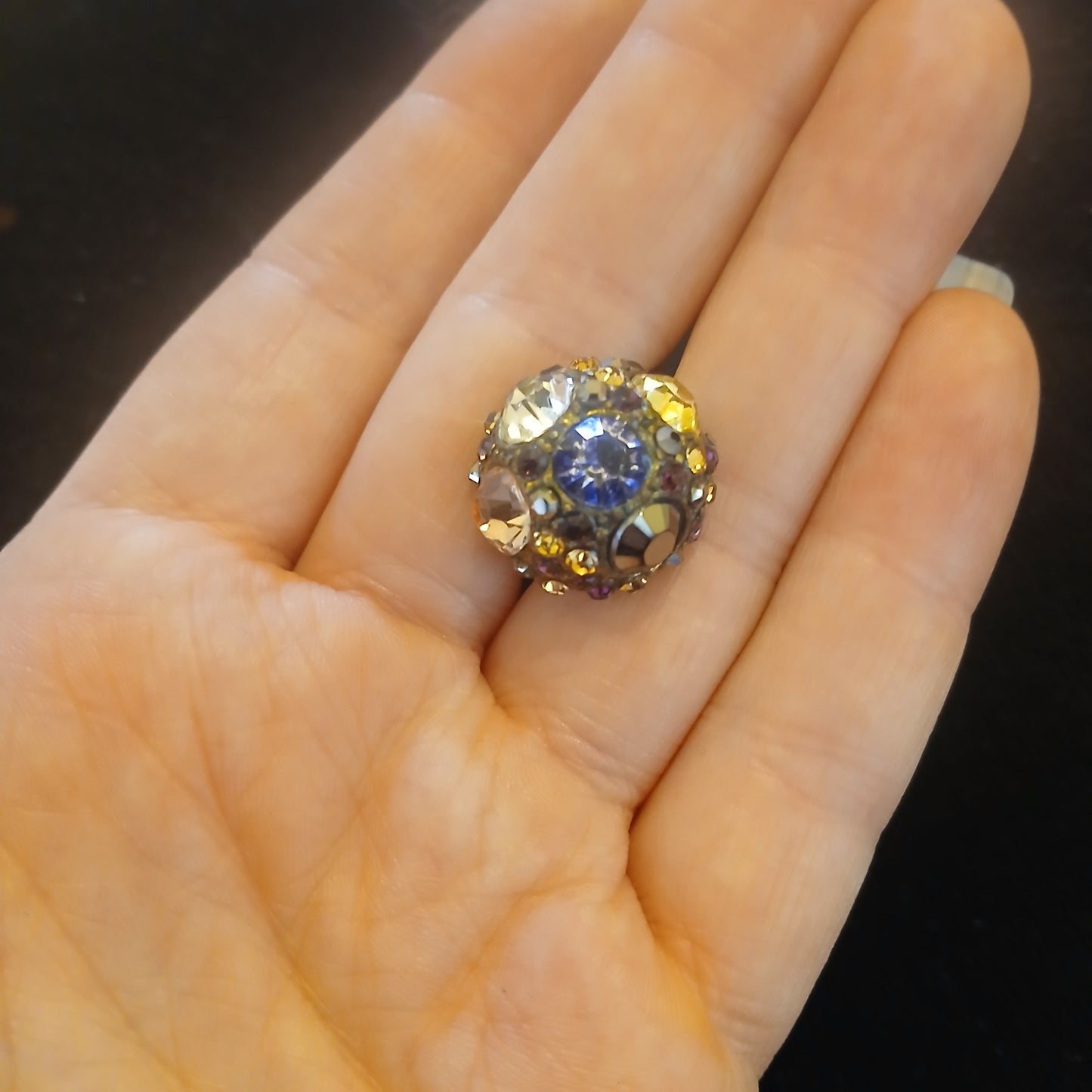 Adjustable Size Rhinestone Ring