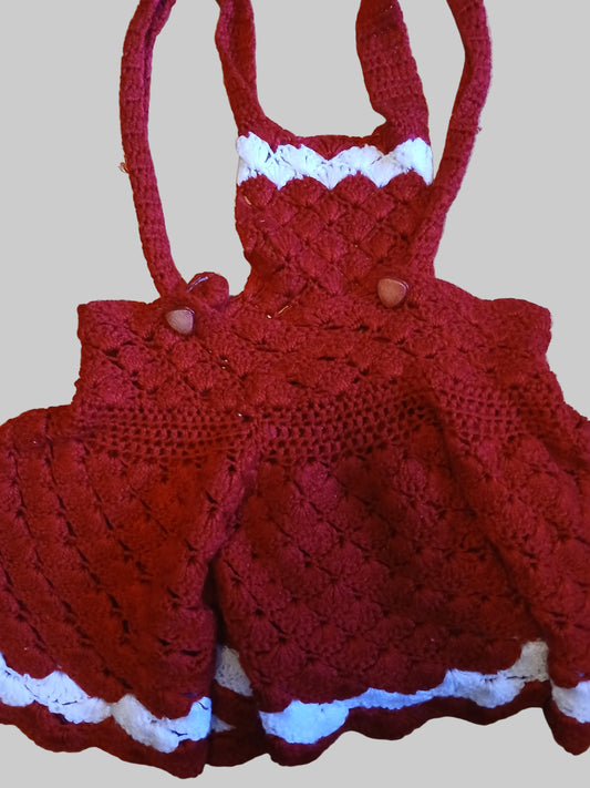 Crocheted Baby Dress Approx Age 3-6 months