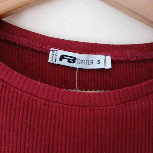 FB Sister Red Crop Top Size S