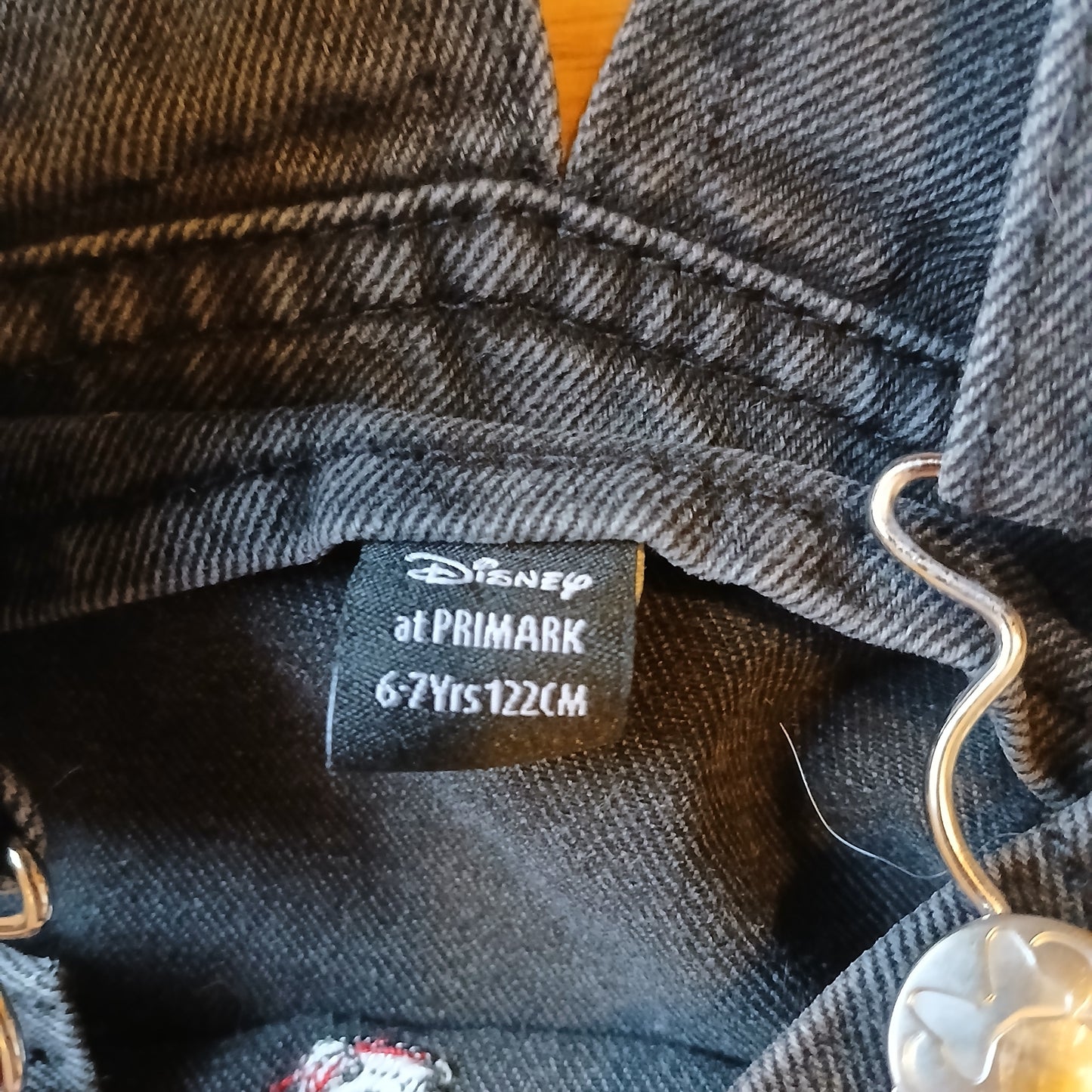 Disney at Primark Penneys Black Minnie Mouse Denim Dungaree Dress Age 6-7