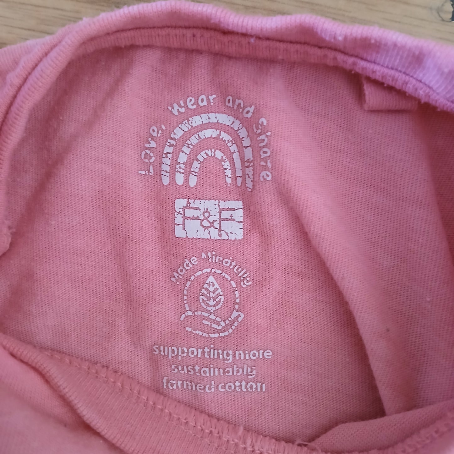 F&F Pink Top Age 18-24 months