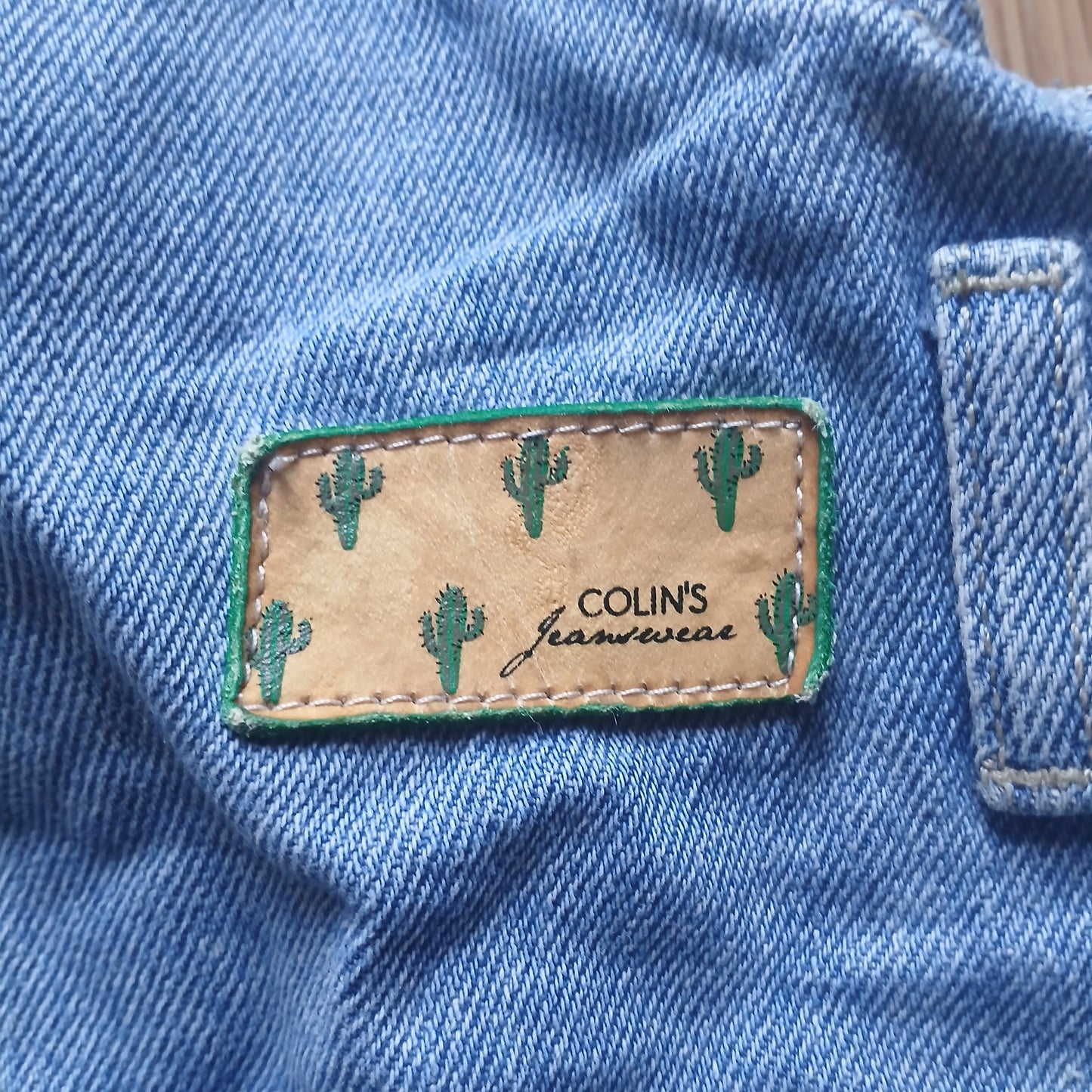 Colin's Blue Denim Dungaree Shorts Overalls Size 8