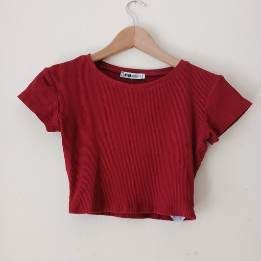 FB Sister Red Crop Top Size S