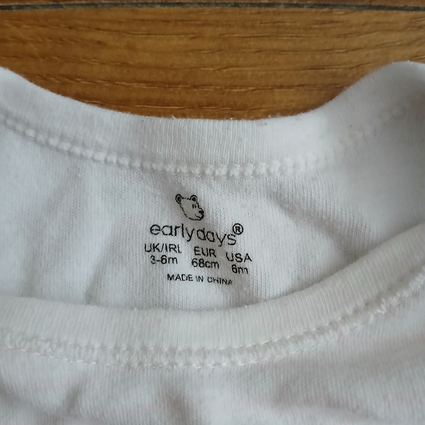 Early Days Bodysuit Vest Age 3-6 months