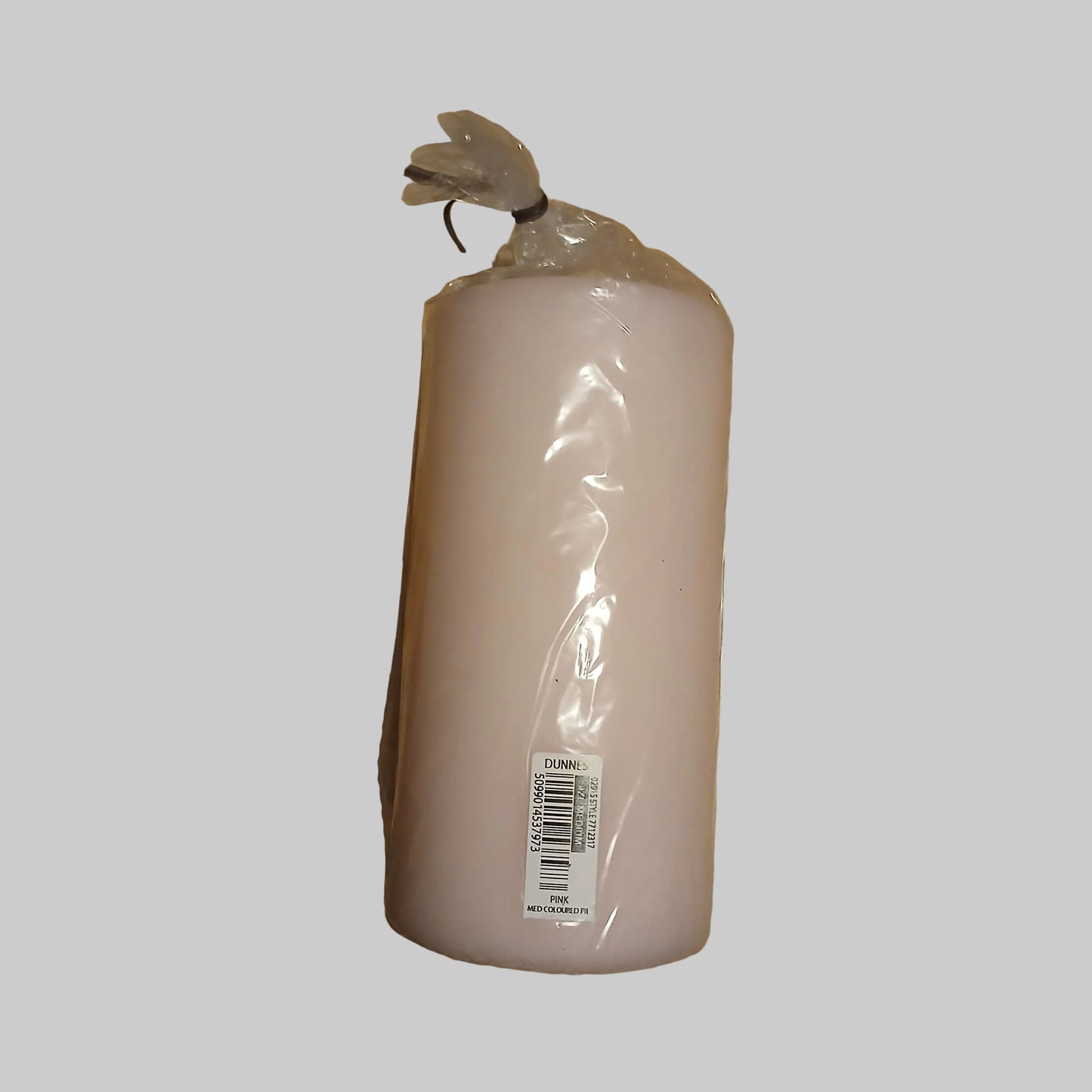 Brand New Dunnes Pale Pink Pillar Candle