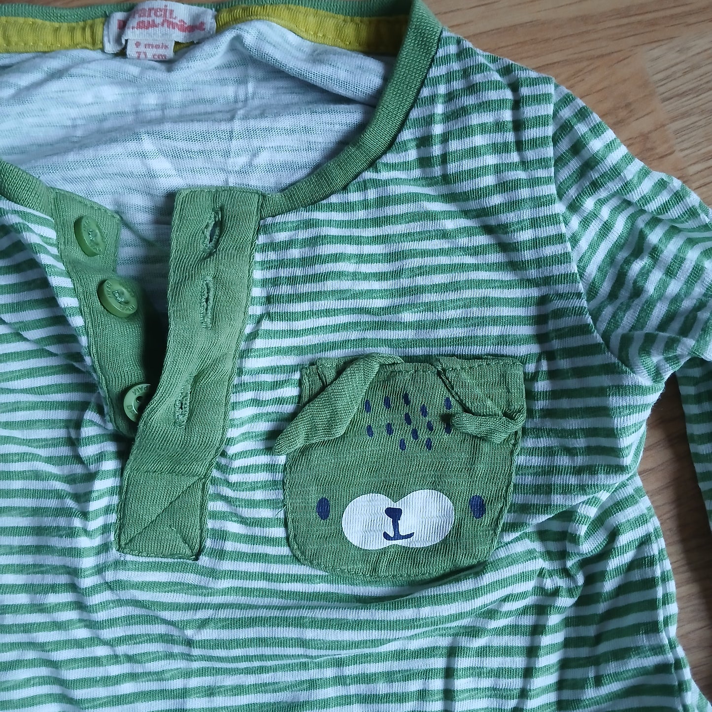 Du Pareil Au Meme Green T-Shirt Age 9 months