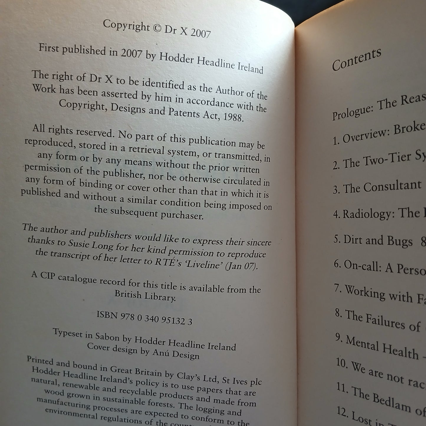 The Bitter Pill: An Insider's Shocking Expose Of The Irish Health System by Doctor X