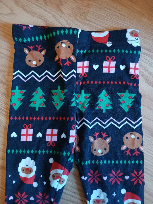 H&M Christmas Leggings Age 4-5