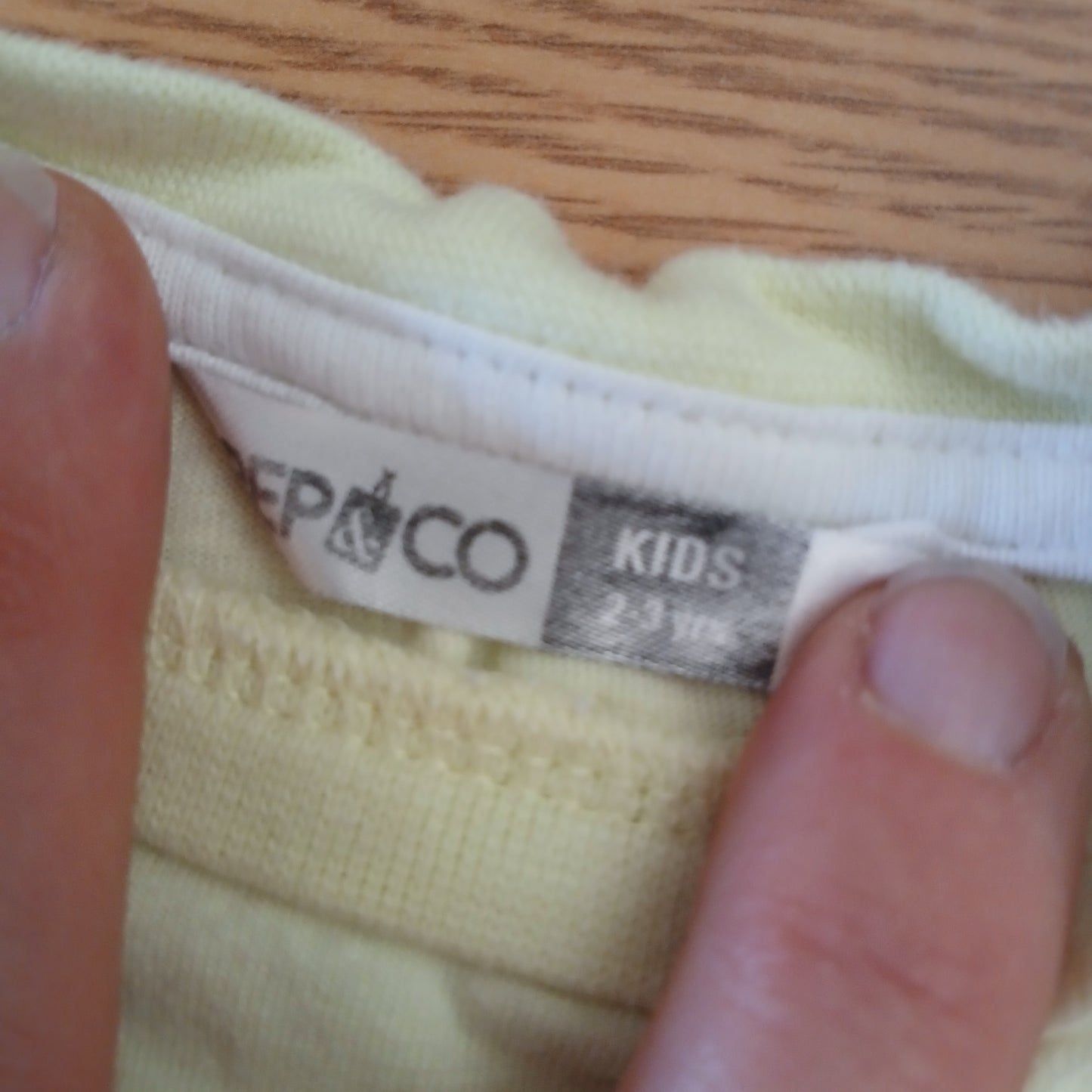 Pep&Co Yellow T-Shirt Age 2-3