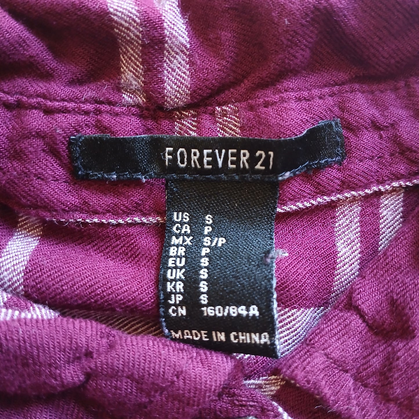 Forever 21 Checked Plaid Shirt Size S