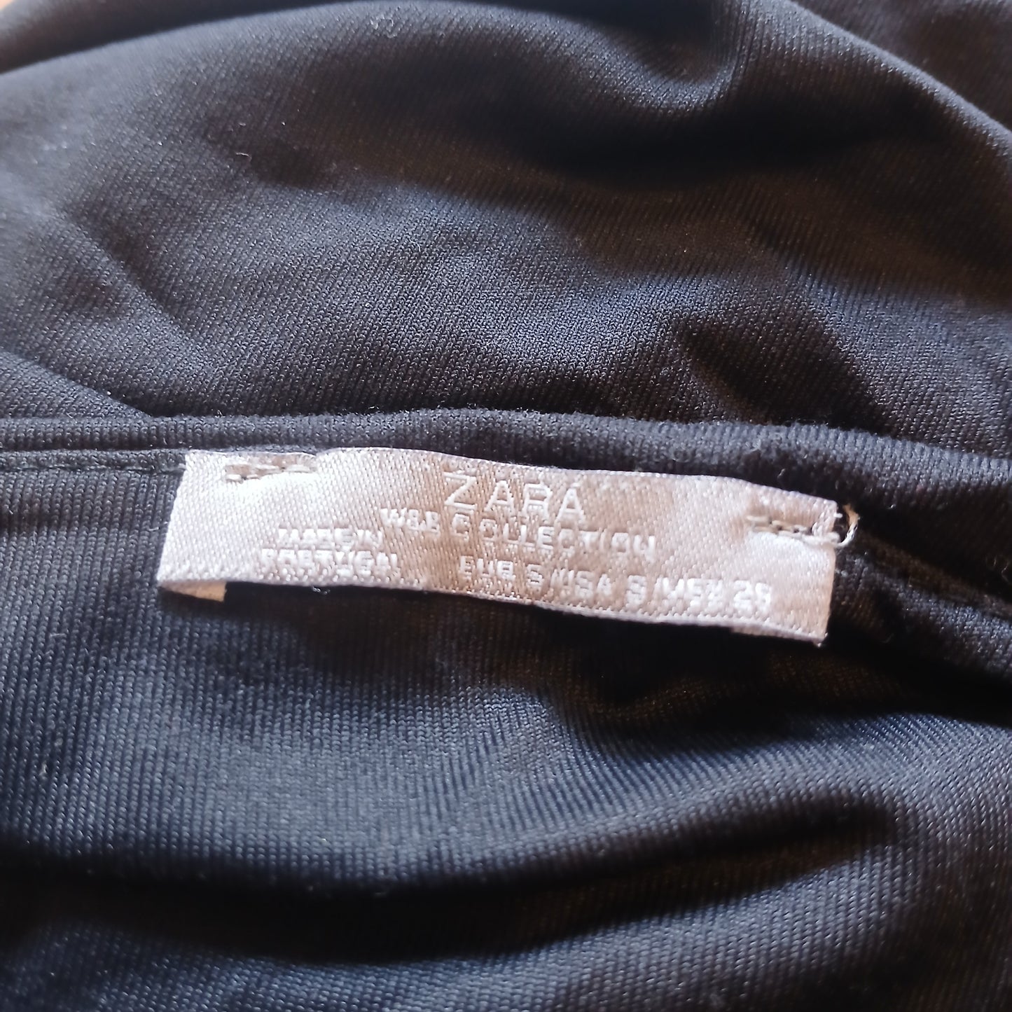 Zara Black Vest Top Size S