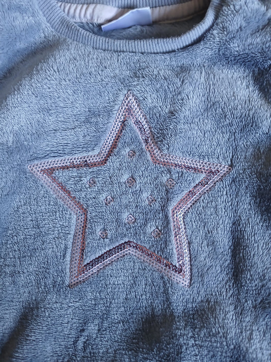 "So Cute" Grey Star Jumper Age 12-18 months