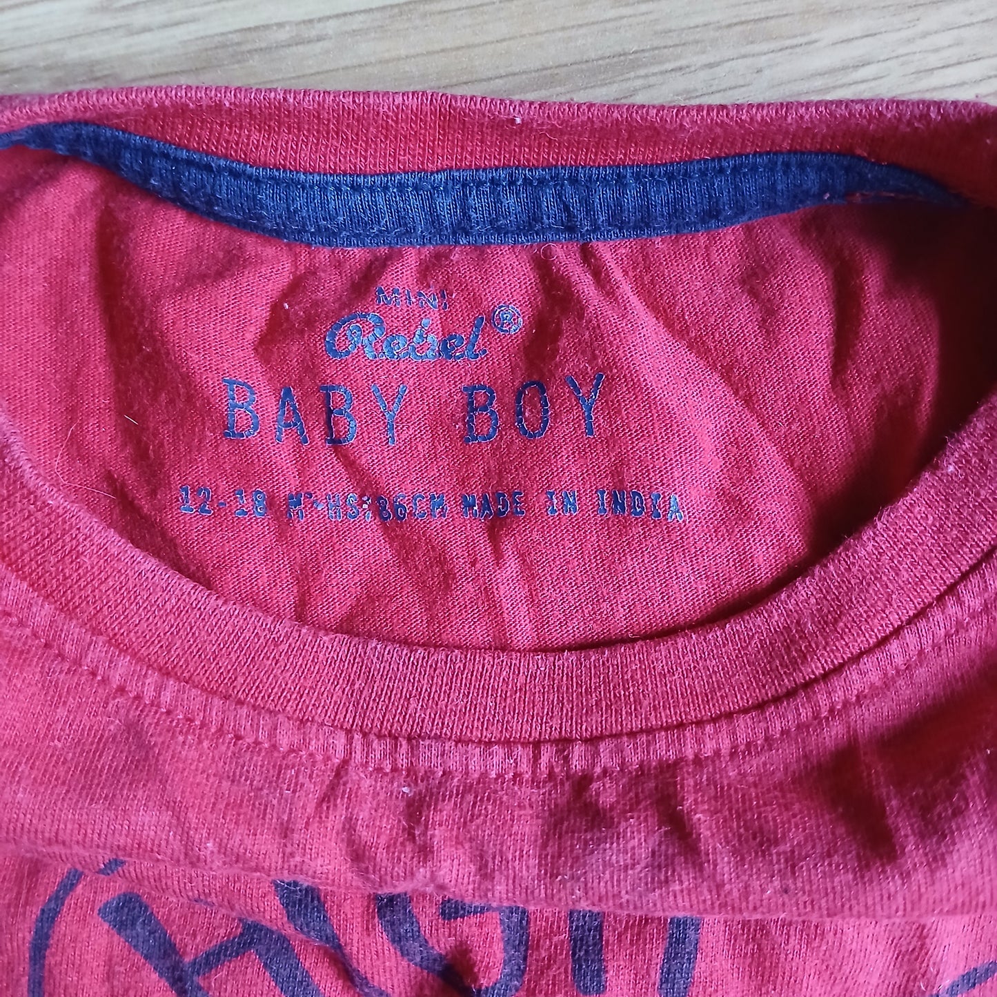 Mini Rebel Red T-Shirt Age 12-18 months