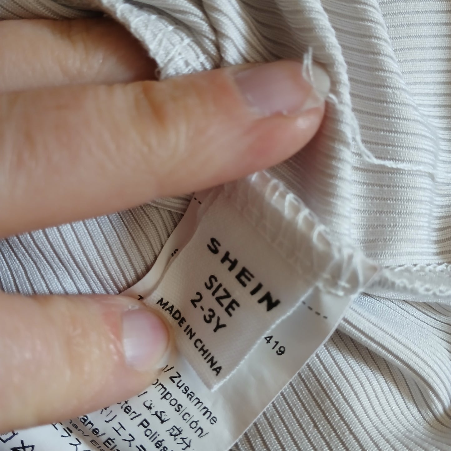 Shein White Polo Neck Top Age 2-3