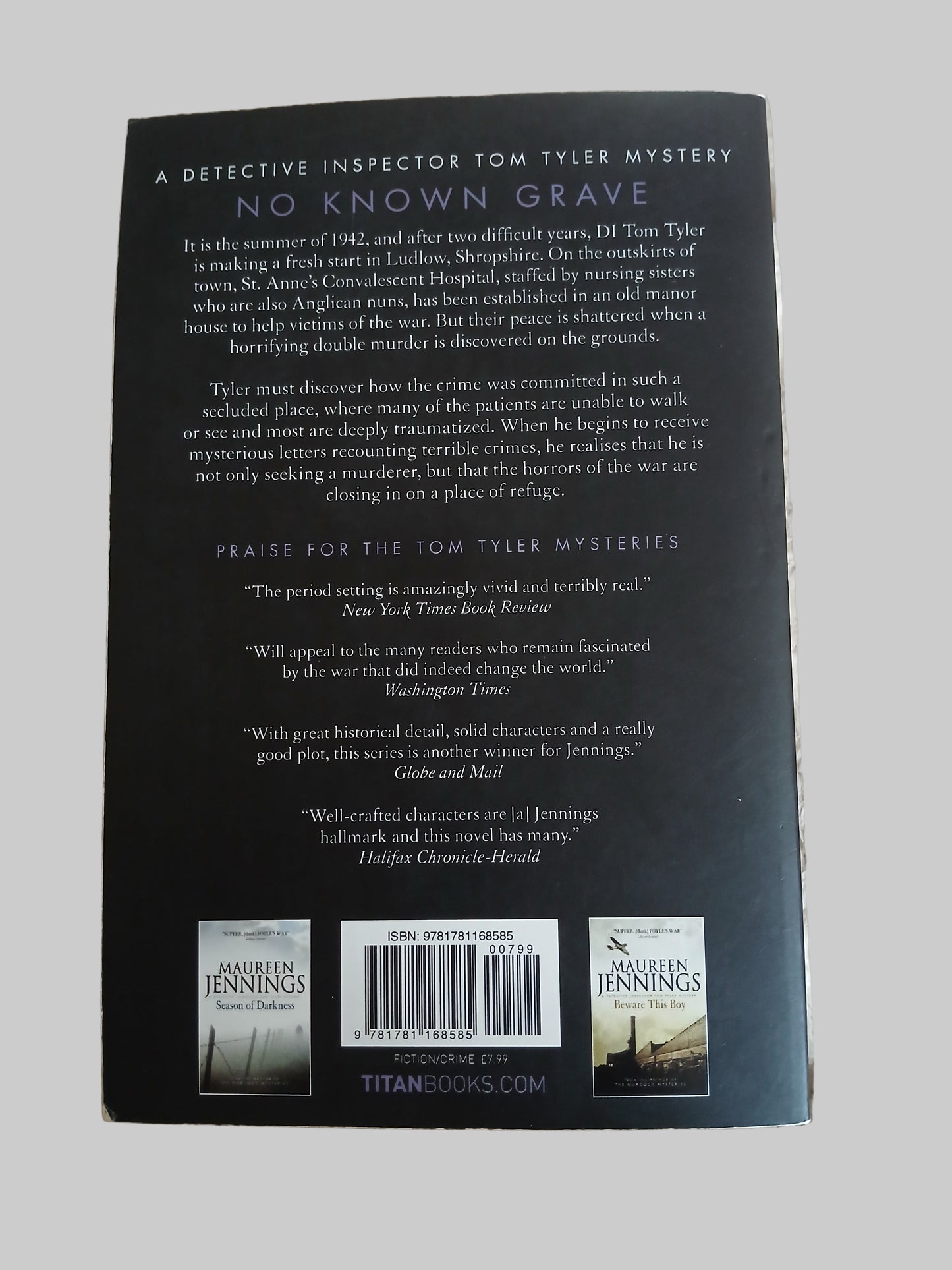 No Known Grave by Maureen Jennings