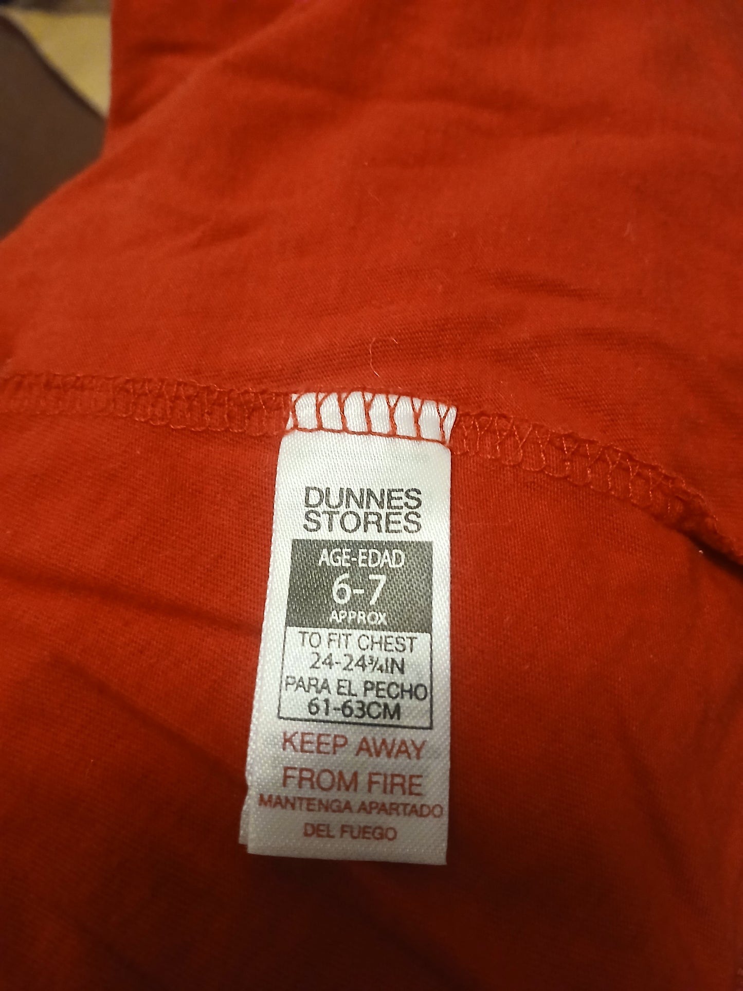 Red Dunnes Dress Age 6-7