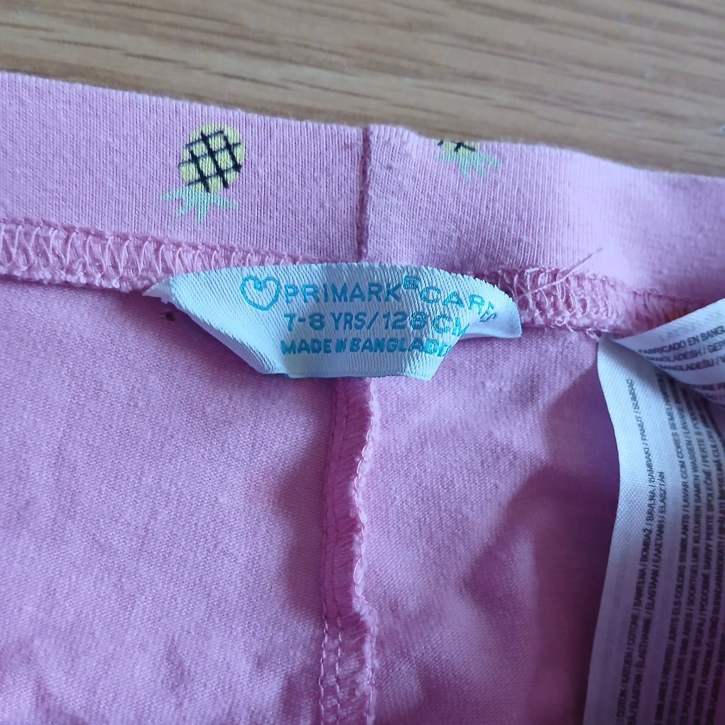 Primark/Penneys Pink 3/4 Length Leggings Age 7-8