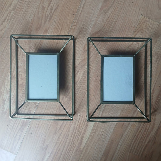 2 Photo Picture Bronze Frames