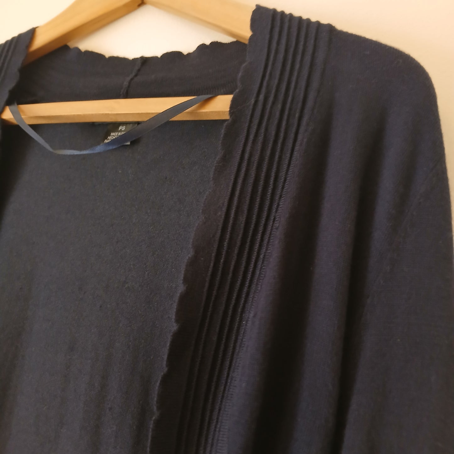 Jessica Howard Navy Cropped Cardigan Size Petite Small