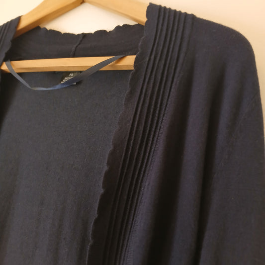 Jessica Howard Navy Cropped Cardigan Size Petite Small