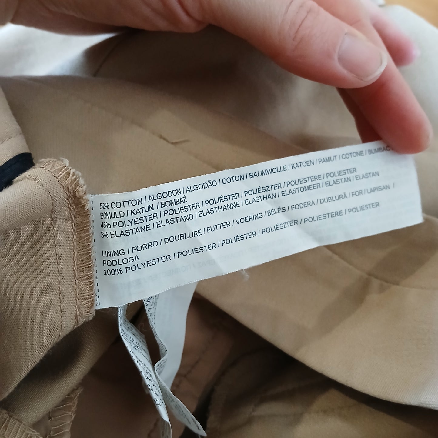 Mango Basics Tan Beige Trousers Size 8