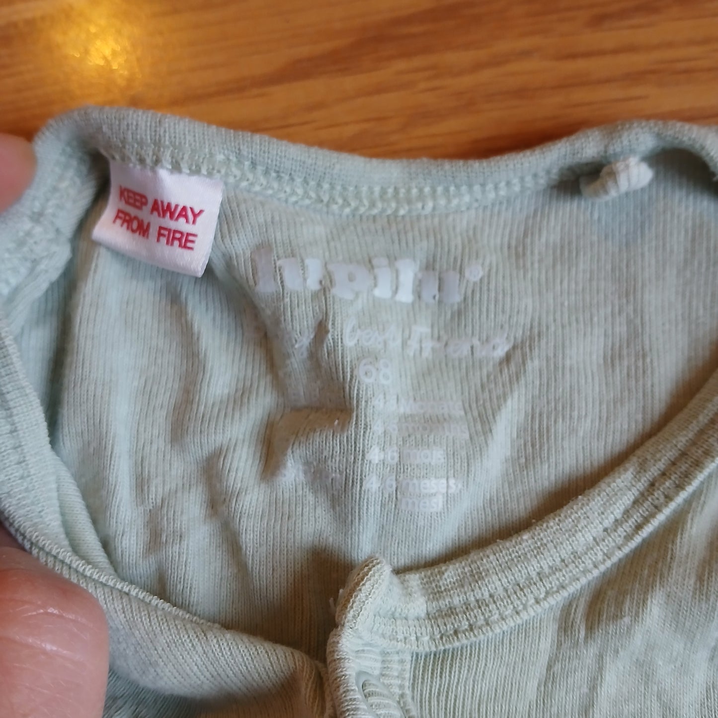 Lupilu Sleepsuit Babygrow Age 4-6 months