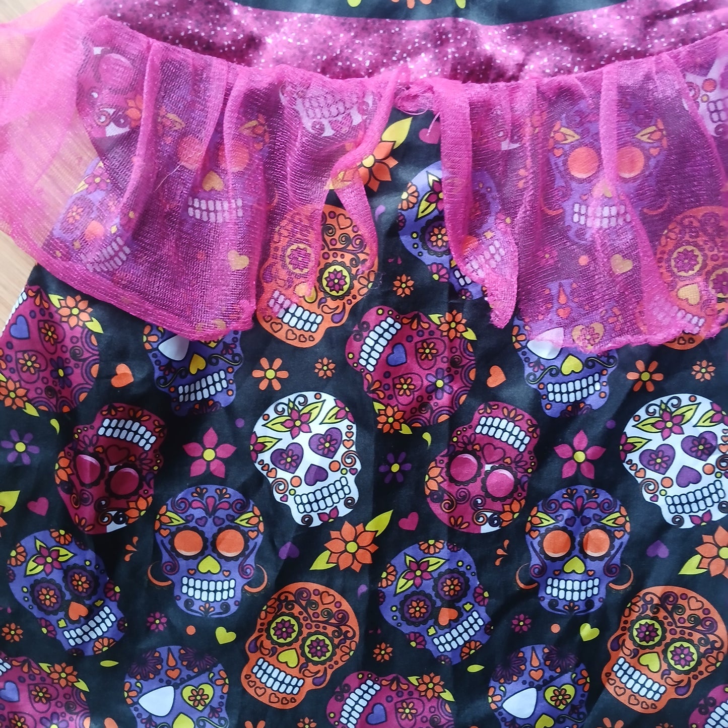Skeleton Day of the Dead Halloween Dress Age 5-6