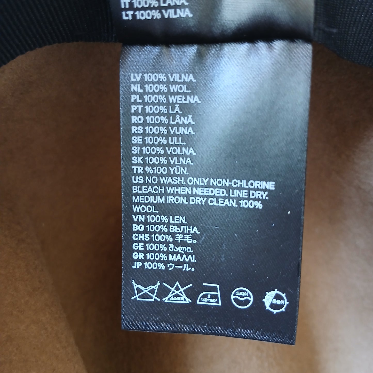 H&M 100% Wool Hat Size M/58