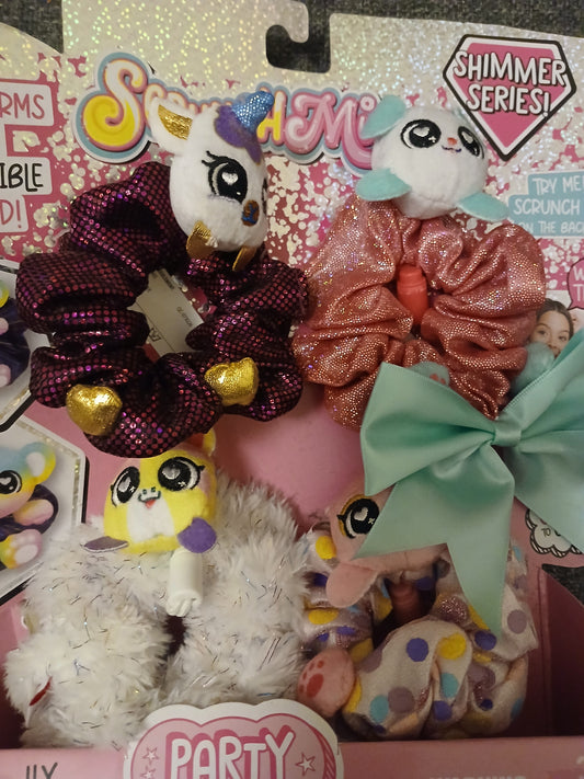 Scrunchmiez 4 Pack Shimmer Series Party Friendz Pack