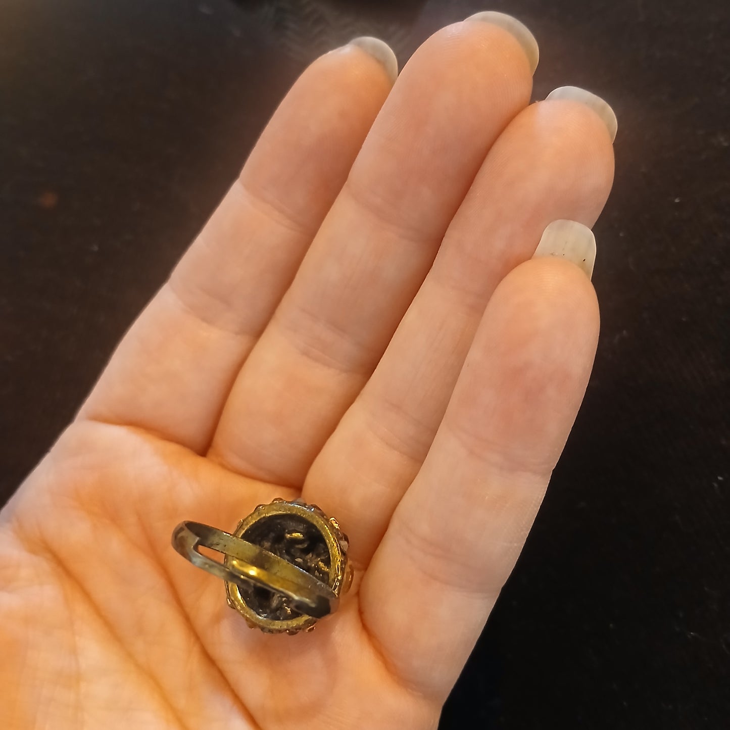 Adjustable Size Rhinestone Ring