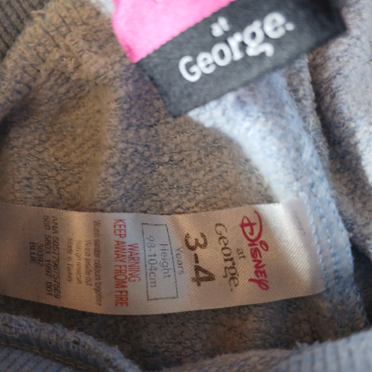 Disney at George Blue Jogging Bottoms Age 3-4