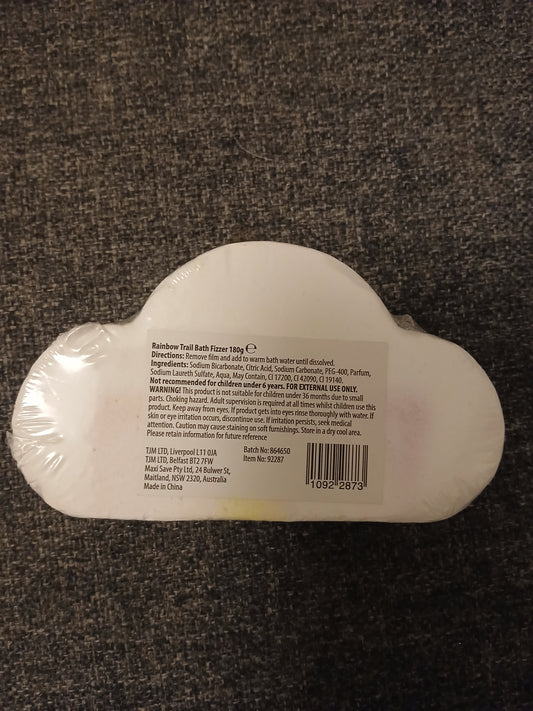Rainbow Trail Bath Fizzer Bomb
