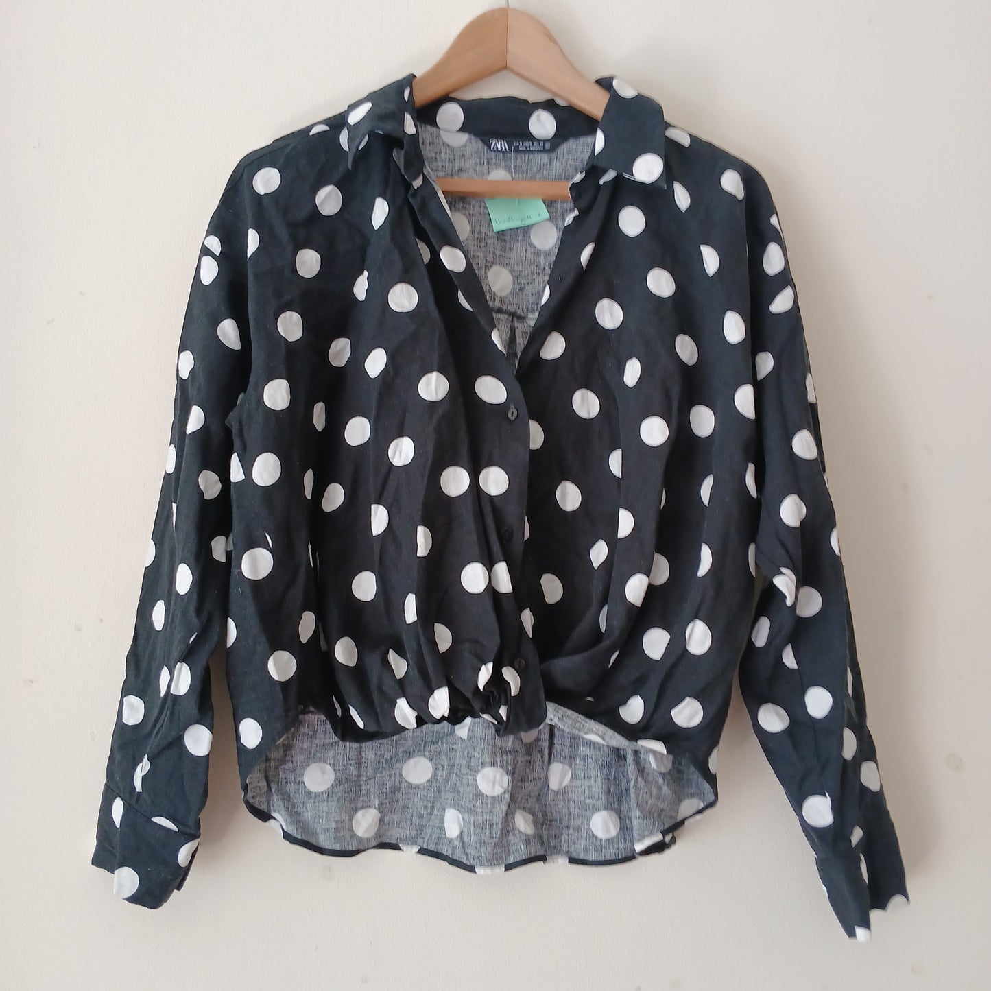 Zara Polka Dot Blouse Size M